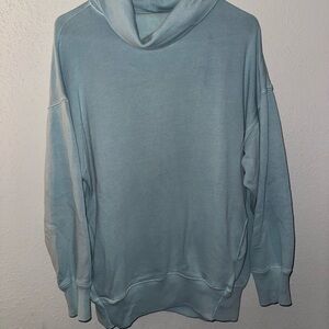 Light Blue Men’s Cowl Neck Sweater